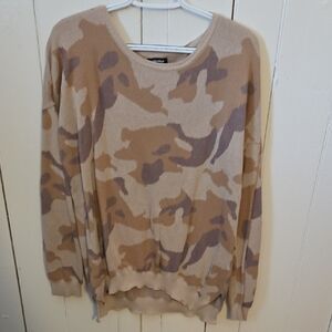 mittoshop Beige & Taupe Camo Crewneck Sweater